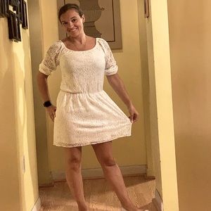 White Lace Boho Dress